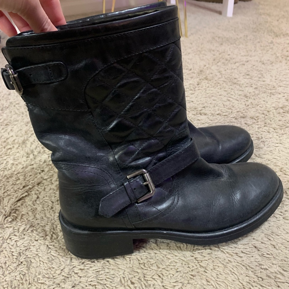 aquatalia black booties